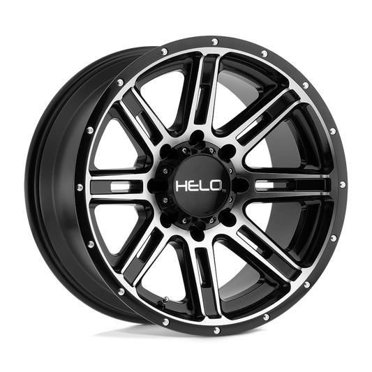 HE900 18X9 8X6.5 G-BLK MACH 00MM