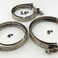 Exhaust Muffler Band Clamp 5 in Natural 304 Stainless Steel Pypes Exhaust
