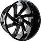 Lincoln Off Road Wheels Gloss Black Milled Edges 20x10 Left 6x5.5 -25 108mm Arkon Off Road