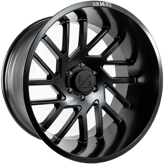 Mandela Off Road Wheels Satin Black 20x10 Left 8x170 -25 125.5mm Arkon Off Road