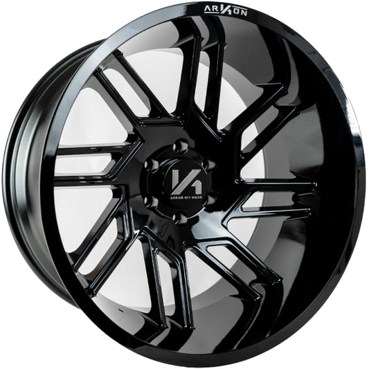 DaVinci Off Road Wheels Gloss Black 20x10 Left 8x6.5 -25 125.5mm Arkon Off Road