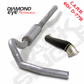 Cat Back Exhaust For 06-07 Silverado/Sierra 2500/3500 4 Inch Single Side With Muffler Aluminized Diamond Eye