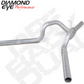 DPF Back Exhaust For 11-16 Silverado/Sierra 2500/3500 4 Inch Single/Dual Split Side Aluminized Diamond Eye
