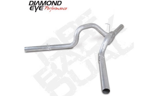 DPF Back Exhaust For 11-16 Silverado/Sierra 2500/3500 4 Inch Single/Dual Split Side Aluminized Diamond Eye