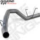 DPF Back Exhaust For 2014 RAM 2500 6.7L Cummins Mega Cab Short Box 4 Inch DPF Back Single Stainless Diamond Eye