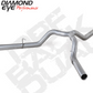 DPF Back Exhaust For 2014 RAM 2500 6.7L 4 Dr Crew Short Box 4 Inch Dual Split Rear Aluminized Diamond Eye