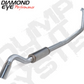 Turbo Back Exhaust 99-03.5 F250/F350 4 Inch Single In/ Single Out Pass With Muffler Aluminum Diamond Eye