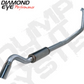 Turbo Back Exhaust Ford 7.3 Liter Underbody Exit Single Turn Down With Muffler Stainless Diamond Eye