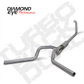 Turbo Back Exhaust 99-03.5 Ford F250/F350 Superduty 4 Inch Split Rear/Side With Muffler Aluminum Diamond Eye