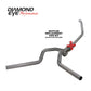 Turbo Back Exhaust 99-03.5 F250/F350 4 inch Single In/Out Split Rear/Side No Muffler Stainless Diamond Eye