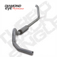 Turbo Back Exhaust 99.5-03.5 F250/F350 Cab/Chassis 4 Inch Single In/Out Pass W/ Muffler Aluminized Diamond Eye
