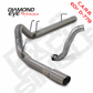 DPF Back Exhaust For 08-10 Ford 6.4L Power Stoke F250/F350 4 Inch Single Passenger Side Stainless Diamond Eye