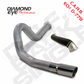 Filter Back Exhaust For 07.5-10 Silverado/Sierra 2500/3500 6.6L LMM 5 Inch Single Pass Aluminized Diamond Eye