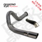 Filter Back Exhaust For 07.5-10 Silverado/Sierra 2500/3500 6.6L LMM 5 Inch Single Pass Stainless Diamond Eye