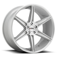 KM711 20X10.5 5X4.5 BRUSHED SLV 35MM
