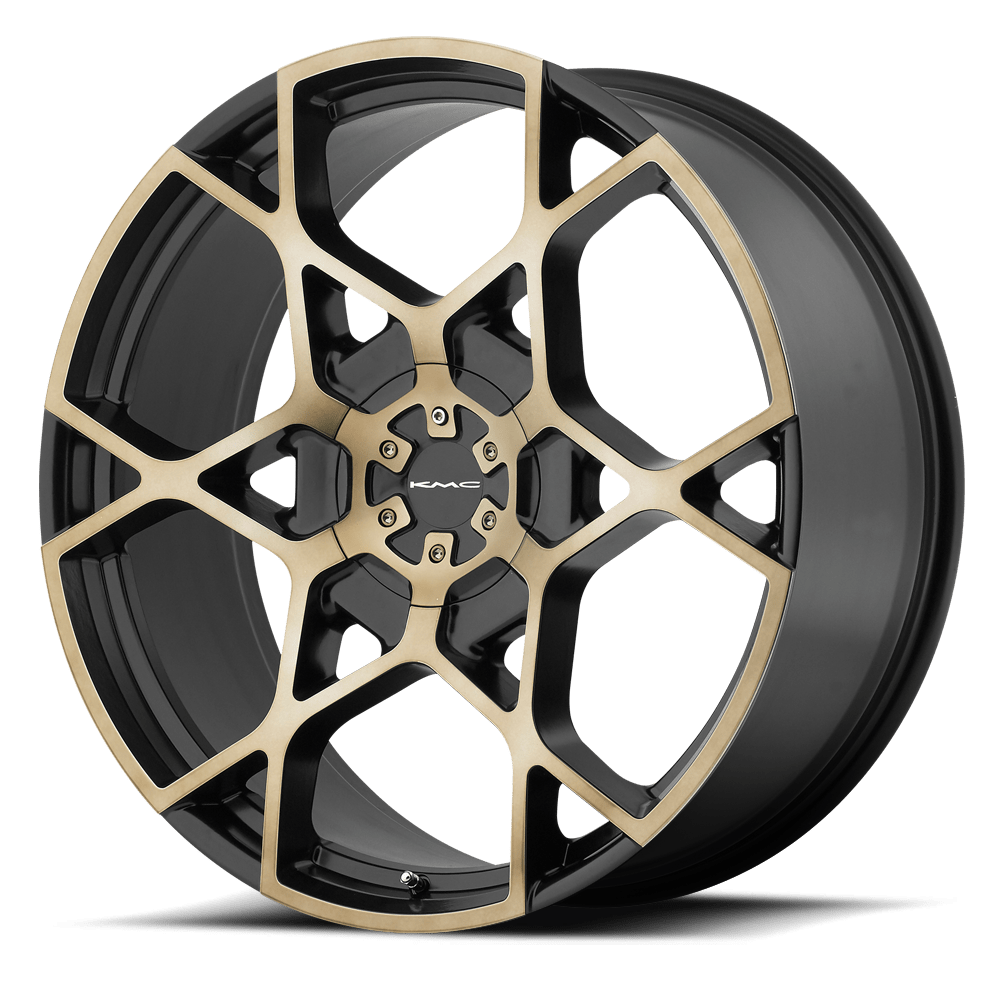 KM695 22X9 5X115/120 S-BLK TINTED 15MM