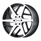 KM699 22X9 6X5.5 S-BLK MACH 15MM