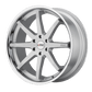 KM715 22X9.5 6X5.5 BRUSH SLV CHR LIP 30MM