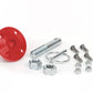 Hood Pin Kit Red Single Includes Polyurethane Isolator Pin Spring Clip and Related Hardware Daystar