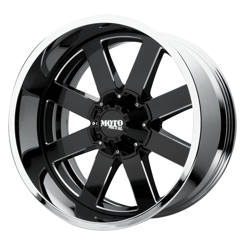 MO200 22X10 5X5.0/5.5 G-BLK MILL CHR LP -18MM