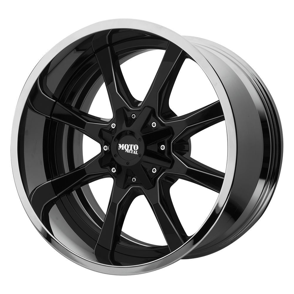 MO201 22X10 5X5.0/5.5 BLK MILL CHR LP -18MM