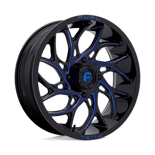 D778 20X7 4X156 G-BLK-MILL-BLU 13MM