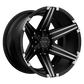 TUT12 22X10 5X135/5.5 S-BLK MILLED -25MM