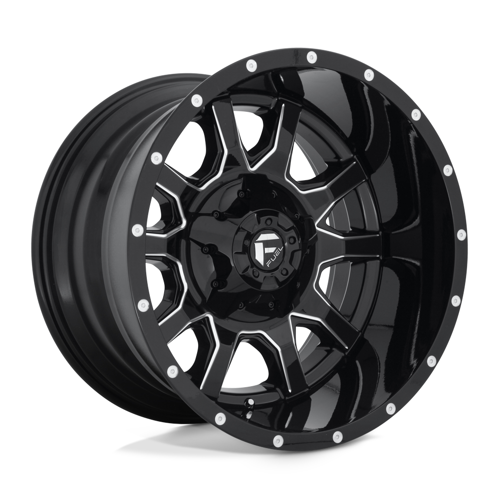 D627 20X12 8X6.5 GL-BLK-MIL -43MM