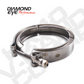 Exhaust Clamp V-Band Clamp For HX40 Style Turbo Stainless Diamond Eye