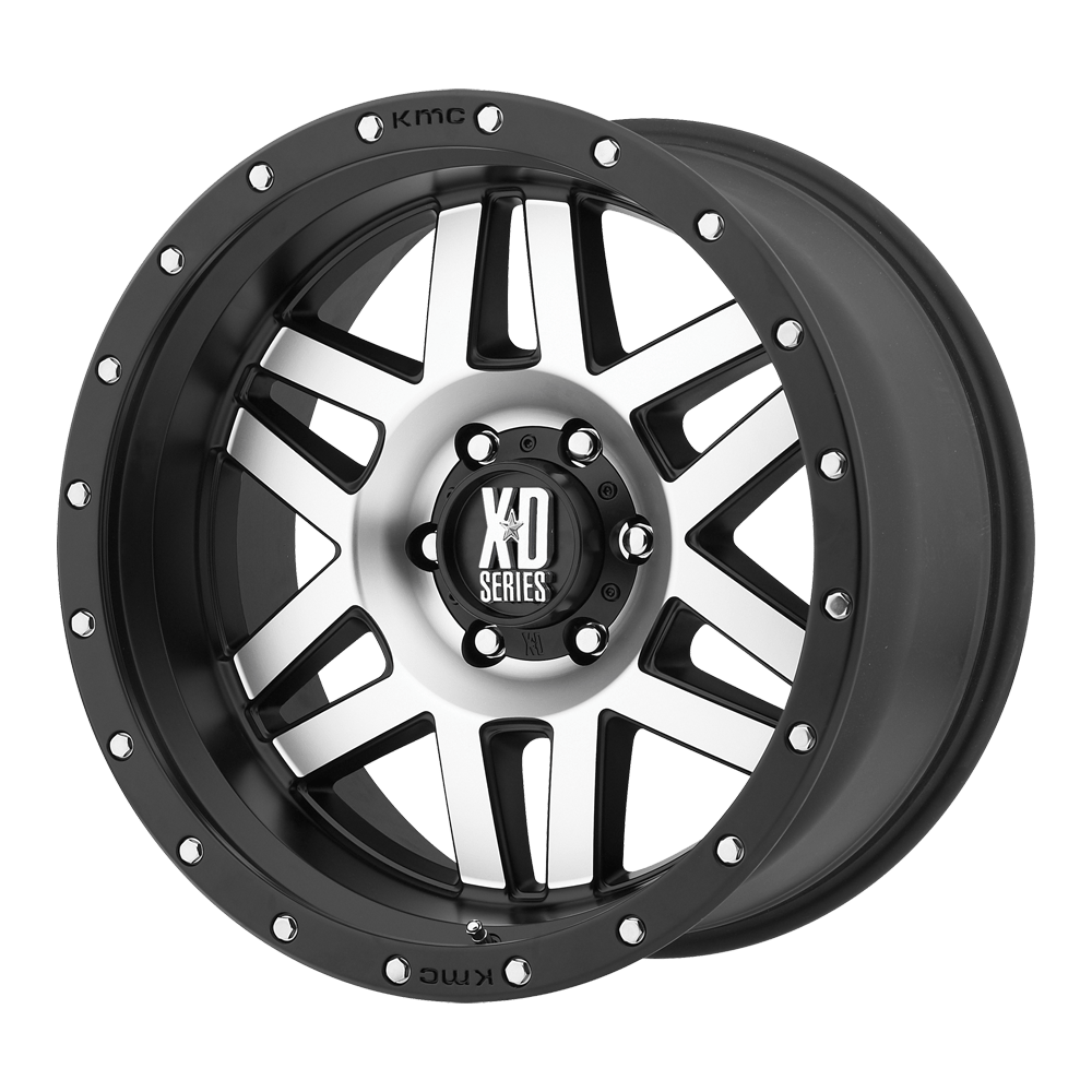 XD128 20X10 5X5.0 MACH BLK-RING -24MM