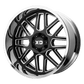 XD201 20X10 8X6.5 BLK MILL CHR LP -18MM