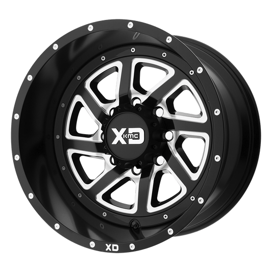 XD833 20X9 8X6.5 S-BLK MILL REV-RG 18MM