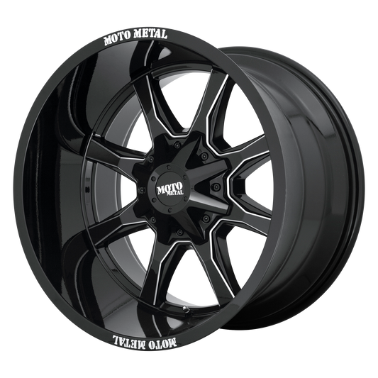 MO970 17X9 6X135/5.5 G-BLK MILL SPK -12MM