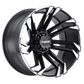 TUT21 22X12 6X135 M-BLK MACH -45MM