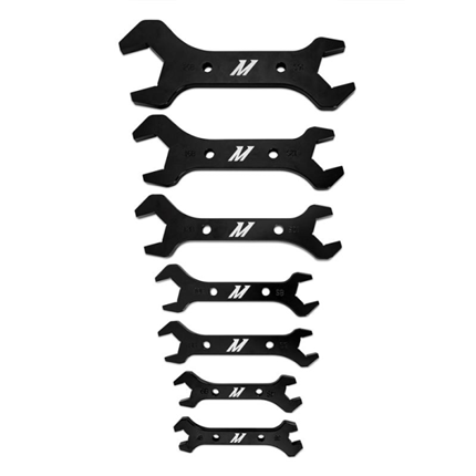 Mishimoto -AN3 to -AN20 Fitting and Line Assembly Wrench Set 7Pcs (Black Anodized)