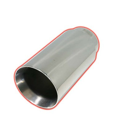 Flo Pro DW Round Slant - Stainless Steel Exhaust Tip - 4" x 5" x 12"